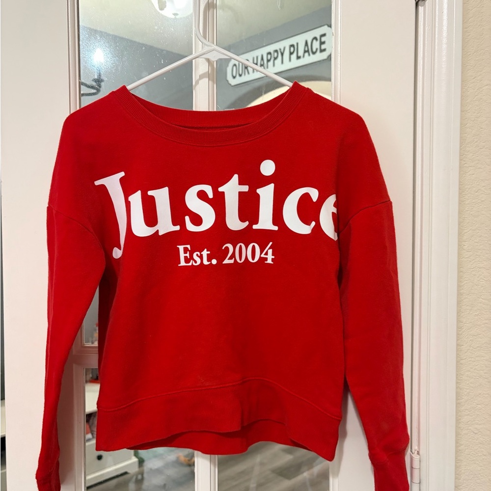 Justice Bold Red Pullover